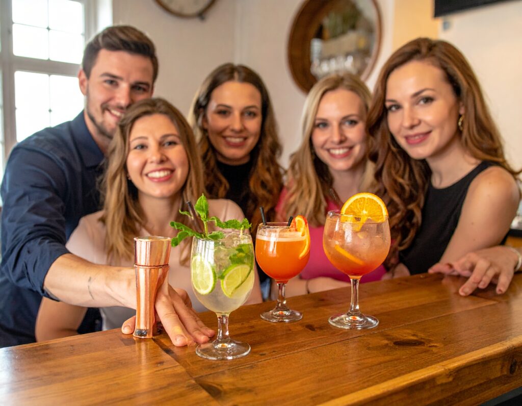 AI genereret billede af cocktailkursus